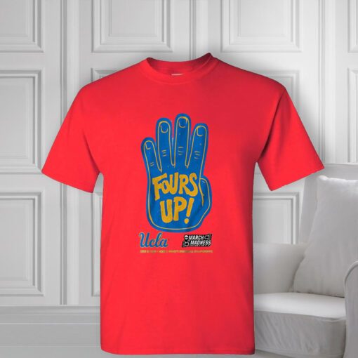 ucla basketball fours up tee-shirt