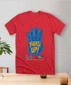 ucla basketball fours up tee-shirts