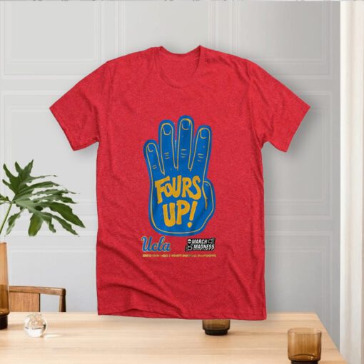 ucla basketball fours up tee-shirts