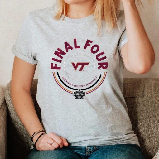 virginia tech womens final four circle t-shirts