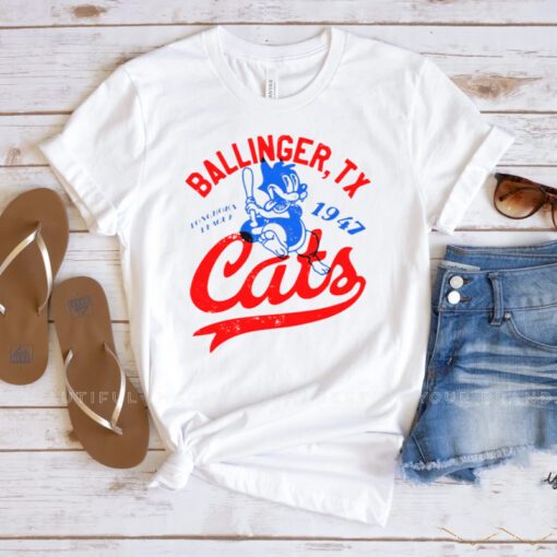 Ballinger Cats Baseball est 1947 t-shirt