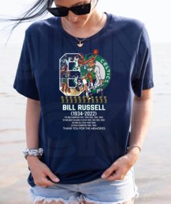 Bill Russell 1934 2022 Boston Celtics Thank You For The Memories signature tshirts