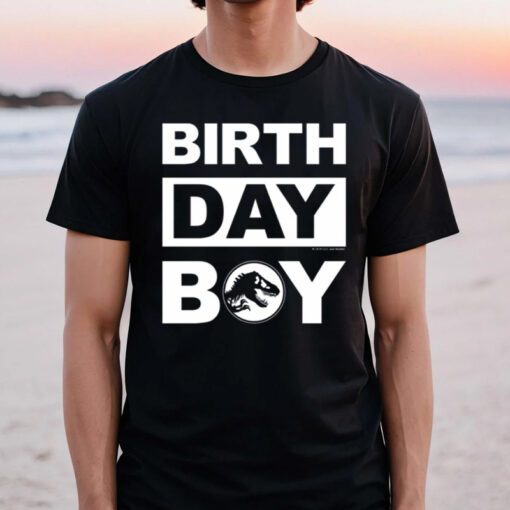 Birthday Boy Name & Age Jurassic World tshirts