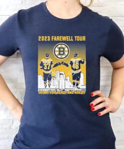 Boston Bruins Patrice Bergeron And David Krejci 2023 Farewell Tour Signatures Shirts