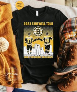 Boston Bruins Patrice Bergeron And David Krejci 2023 Farewell Tour Signatures T Shirt