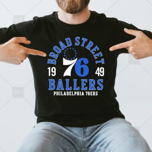 Broad street ballers philadelphia 76ers t shirt