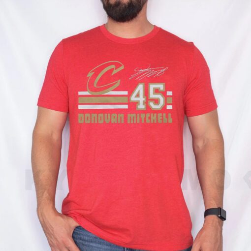 Cavs Donovan Mitchell Signature Jersey T-Shirts