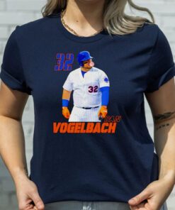 Daniel Vogelbach 32 New York Mets blowing gum tshirt