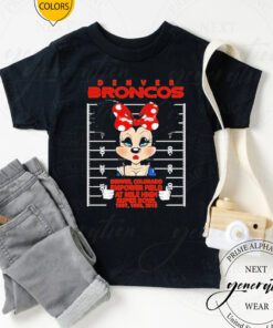 Denver Broncos Minnie Mouse Denver Colorado Empower Field At Mile High Super Bowl 1997 1998 2015 T Shirt