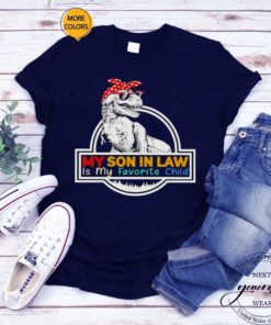 Dinosaur My son in law is my favorite Child retro t-shirts