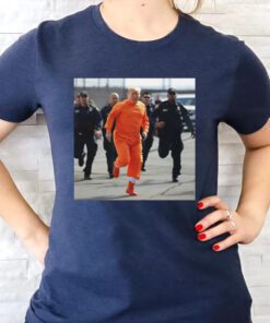 Donald Trump Running Away From Cops In Orange Jumpsuit T-Shirt