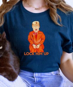 Donald Trump lock him up orange t-shirts