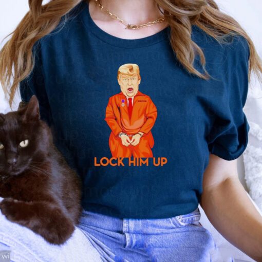 Donald Trump lock him up orange t-shirts