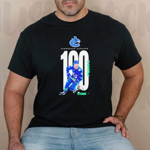 Elias pettersson vancouver canucks 100 points season signature c t shirts