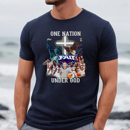 Florida Atlantic Owls basketball one nation under God tshirts