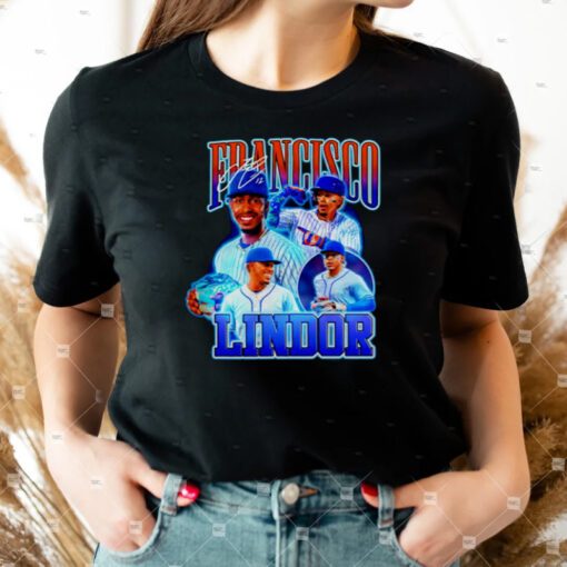 Francisco Lindor New York Mets signature tshirt