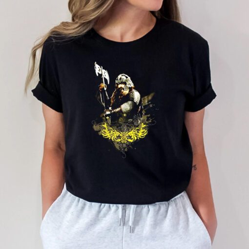 Gimli With Ax Vector Collage Lord Of The Rings t-shirts