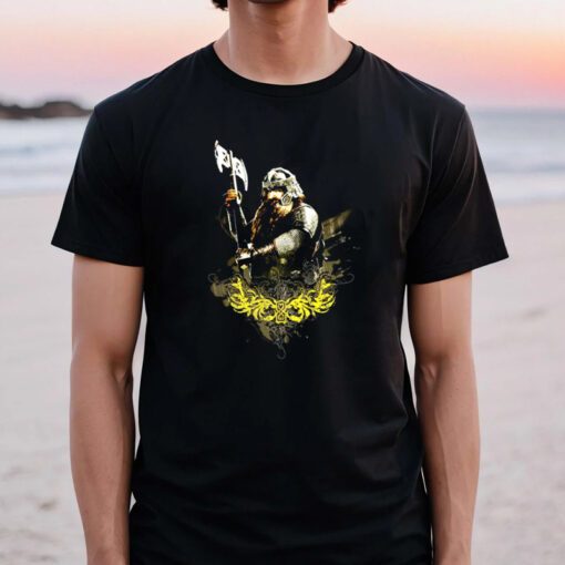Gimli With Ax Vector Collage Lord Of The Rings tshirts