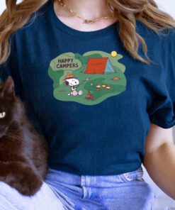 Happy Campers Peanuts Snoopy & Woodstock t shirts