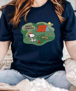 Happy Campers Peanuts Snoopy & Woodstock tshirt