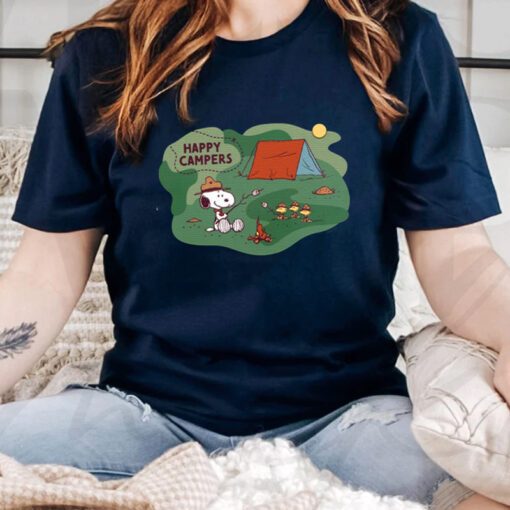 Happy Campers Peanuts Snoopy & Woodstock tshirt