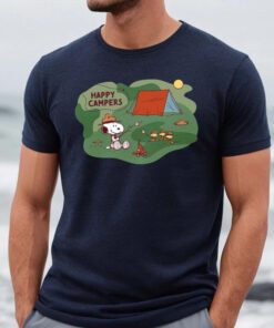 Happy Campers Peanuts Snoopy & Woodstock tshirts