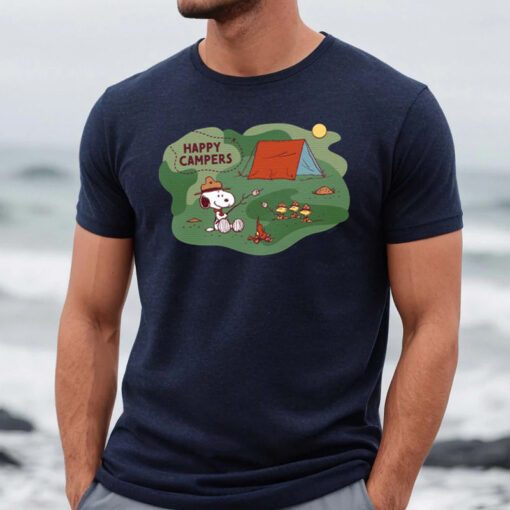Happy Campers Peanuts Snoopy & Woodstock tshirts