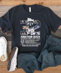 Jonathan Quick Los Angeles Kings 2007-2023 Thank You For The Memories Signatures T-Shirt