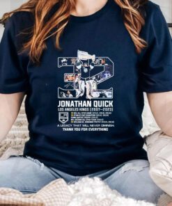 Jonathan Quick Los Angeles Kings 2007-2023 Thank You For The Memories Signatures TShirt
