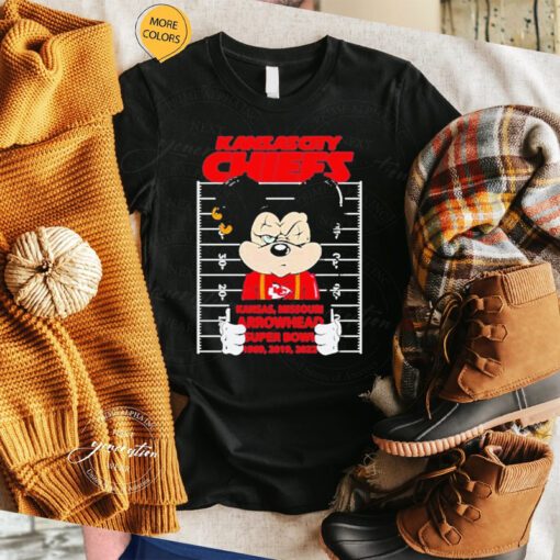 Kansas City Chiefs Mickey Mouse Kansas Missouri Arrowhead Super Bowl 1969 2019 2022 T Shirt