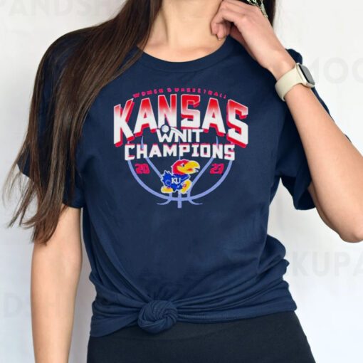 Kansas Jayhawks Blue 2023 Women’s Basketball NIT Champions TShirts