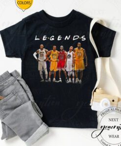 Kobe Bryant LeBron James Michael Jordan Stephen Curry Shaquille O’Neal legends signatures tshirt