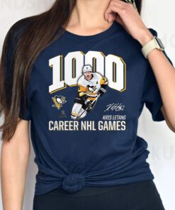 Kris Letang Pittsburgh Penguins 1000 Career Games T-Shirt