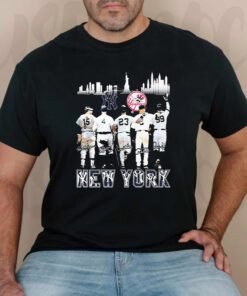 New York Yankees Skyline Players Signatures T Shirts