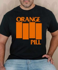 Orange pill flag t-shirt