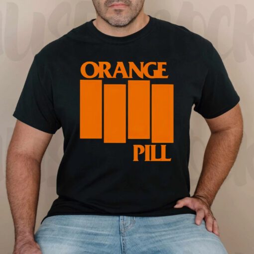 Orange pill flag t-shirt