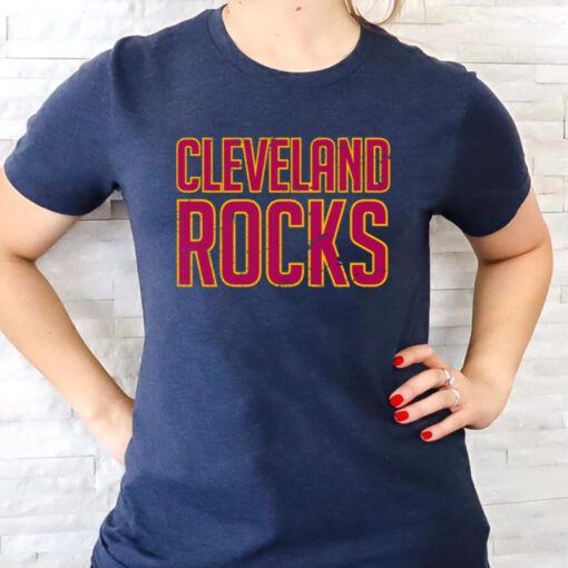 Original Cleveland Rocks Distressed Texture t shirts