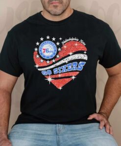 Philadelphia 76ers Go Sixers Heart Diamond T-Shirt