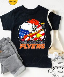 Philadelphia Flyers Ice Hockey Snoopy And Woodstock NHL tshirt