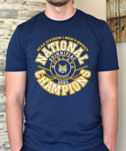 Quinnipiac Bobcats Blue 84 2023 Ncaa Men’s Ice Hockey National Champions Top Rung tshirts