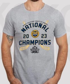 Quinnipiac Bobcats Champion 2023 Ncaa Men’s Ice Hockey National Champions Locker Room T-Shirt