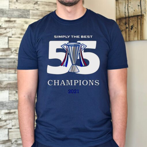 Rangers 55th Champions 2021 t-shirt