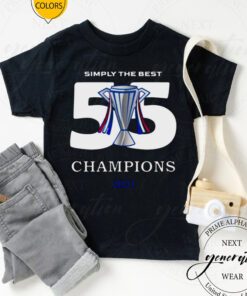 Rangers 55th Champions 2021 tshirts