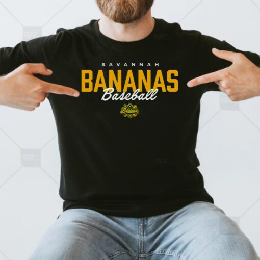 Savannah Bananas Text Banana Ball T-Shirts
