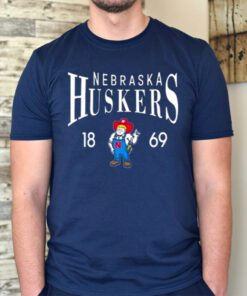 Scarlet Nebraska Huskers Along The Shadow Tri blend TShirt