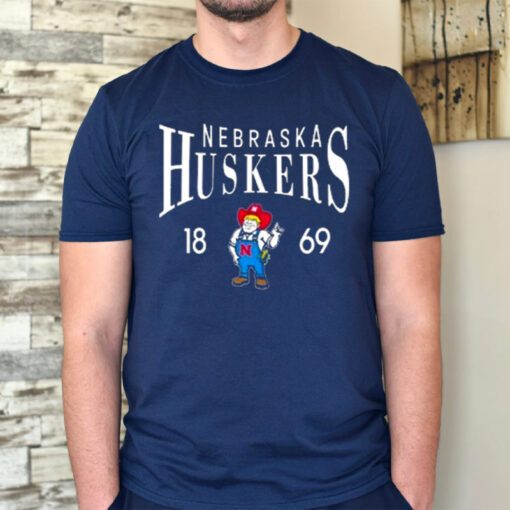 Scarlet Nebraska Huskers Along The Shadow Tri blend TShirt