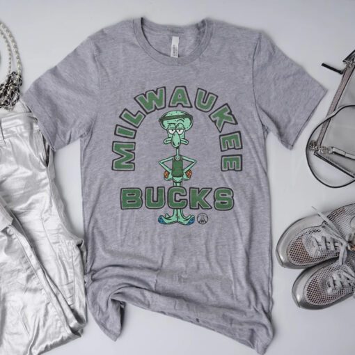 SpongeBob Squidward X Milwaukee Bucks T-Shirts