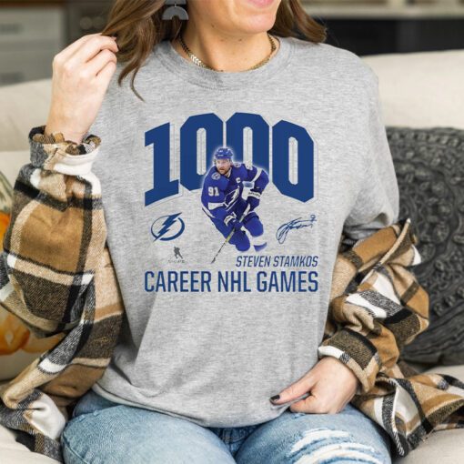 Steven Stamkos Tampa Bay Lightning Fanatics Branded 1000 Career Games T-Shirt