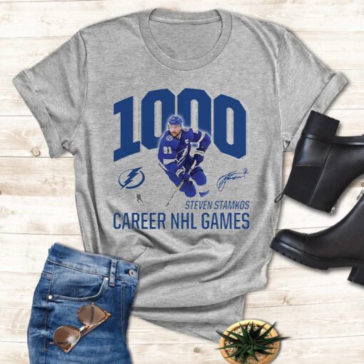 Steven Stamkos Tampa Bay Lightning Fanatics Branded 1000 Career Games T-Shirts