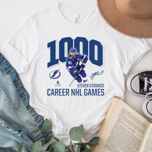 Steven Stamkos Tampa Bay Lightning Fanatics Branded 1000 Career Games TShirts